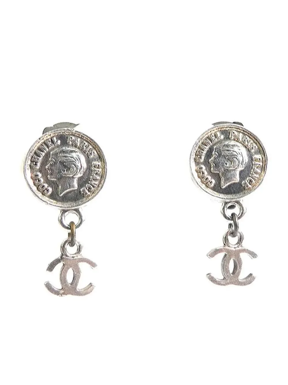 Auth Chanel Vintage Medallion Clip On #307823C31B